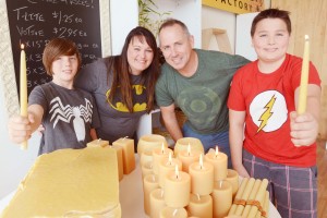 Carla & Sean Jackson Founders (1996) and Owners of Avalon Sunset Candles Factory and Store with their two beautiful boys, Isaac and Evan.